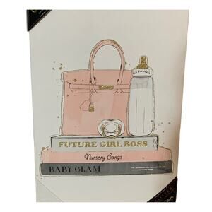 Future Girl Boss Baby Glam Bling Bottle Wall Art